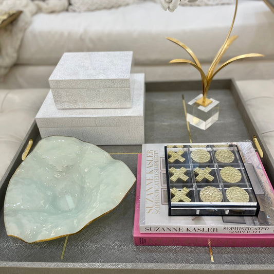 White Eggshell Lacquered Box
