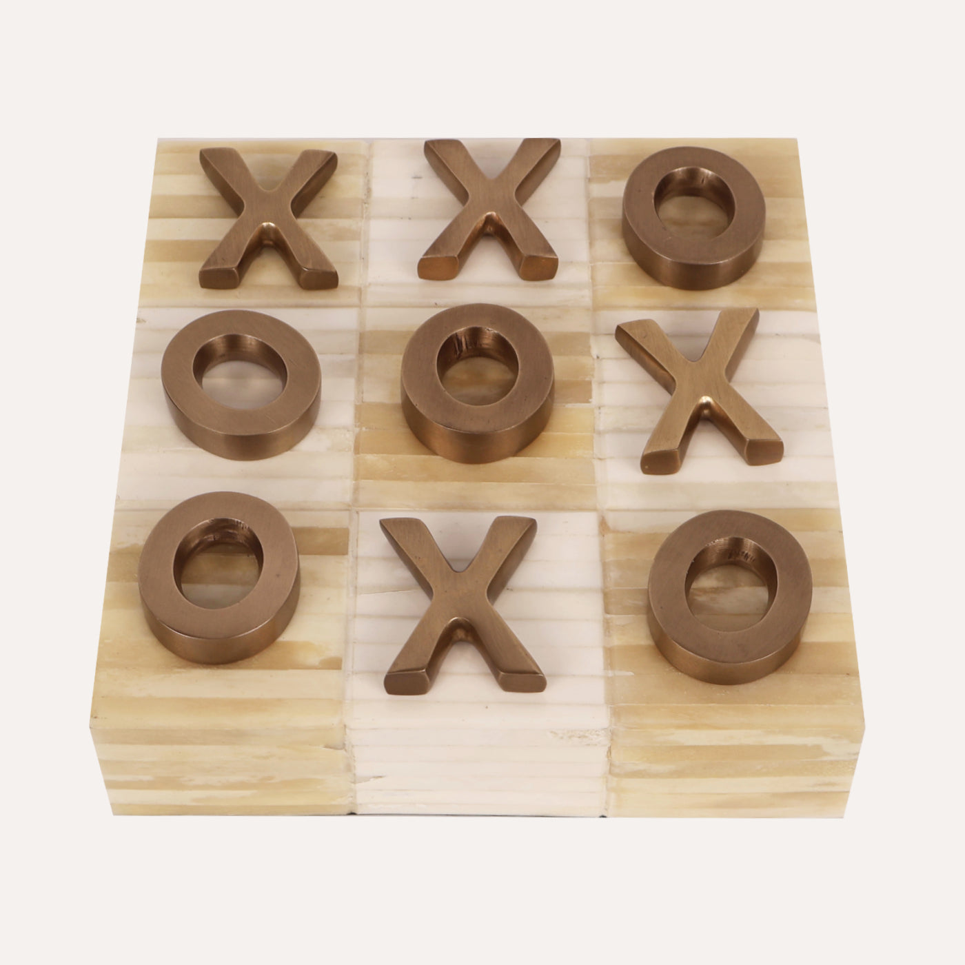 Bone & Brass Tic Tac Toe