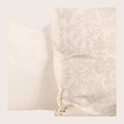 French Gold Embroidered Linen Pillow