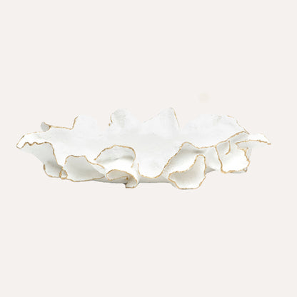 Small Coral White/Gold Tray