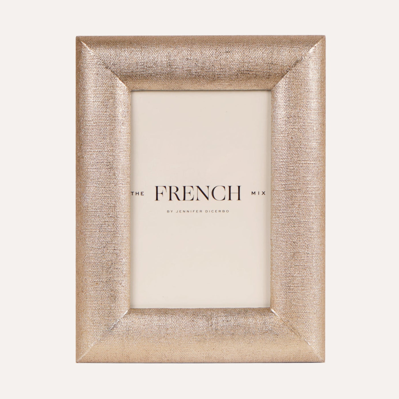 Linen Warm Silver Picture Frame - 4x6