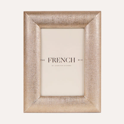 Linen Warm Silver Picture Frame - 4x6