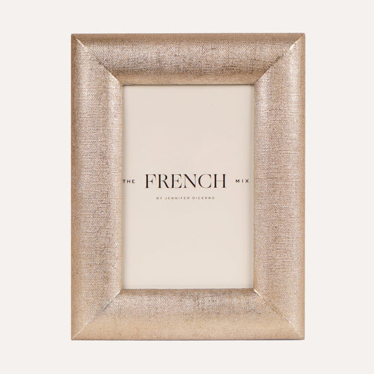 Linen Warm Silver Picture Frame - 4x6