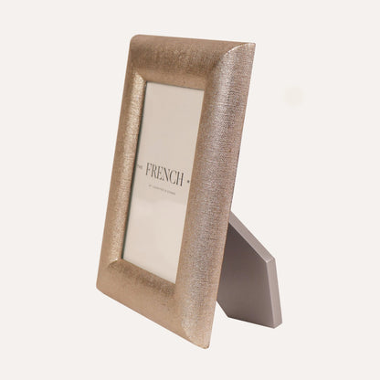 Linen Warm Silver Picture Frame - 4x6
