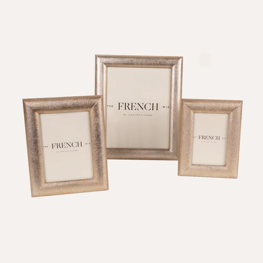 Linen Warm Silver Picture Frame - 4x6