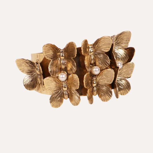 Multiple Butterfly Large Cuff Bracelet