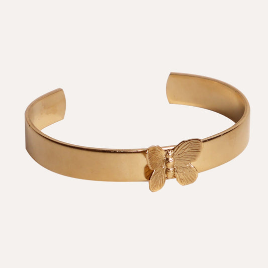 Single Butterfly Small Cuff Bracelet