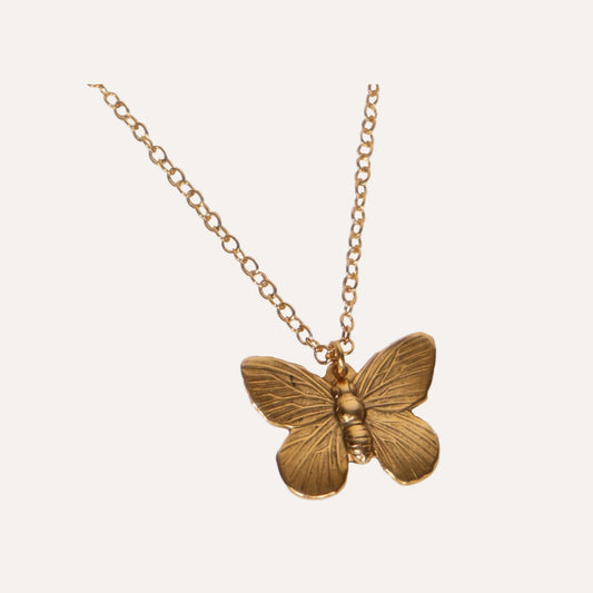 Large Butterfly Charm Necklace