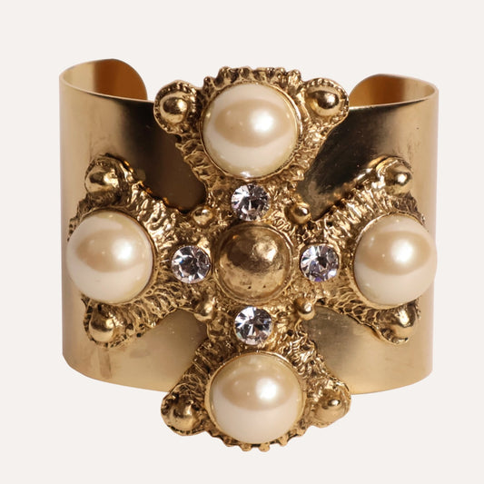 Pearl Adorned Cuff Bracelet