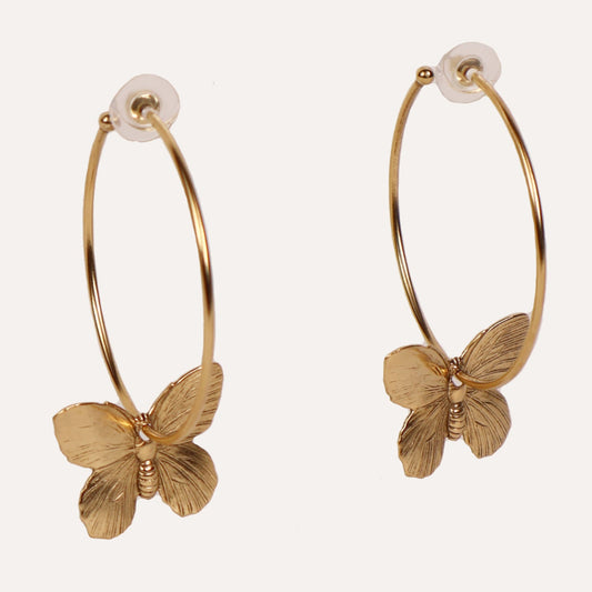 Butterfly Large Hoop Earrings