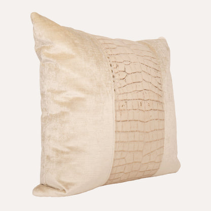 Oyster Velvet with Embossed Croc Center